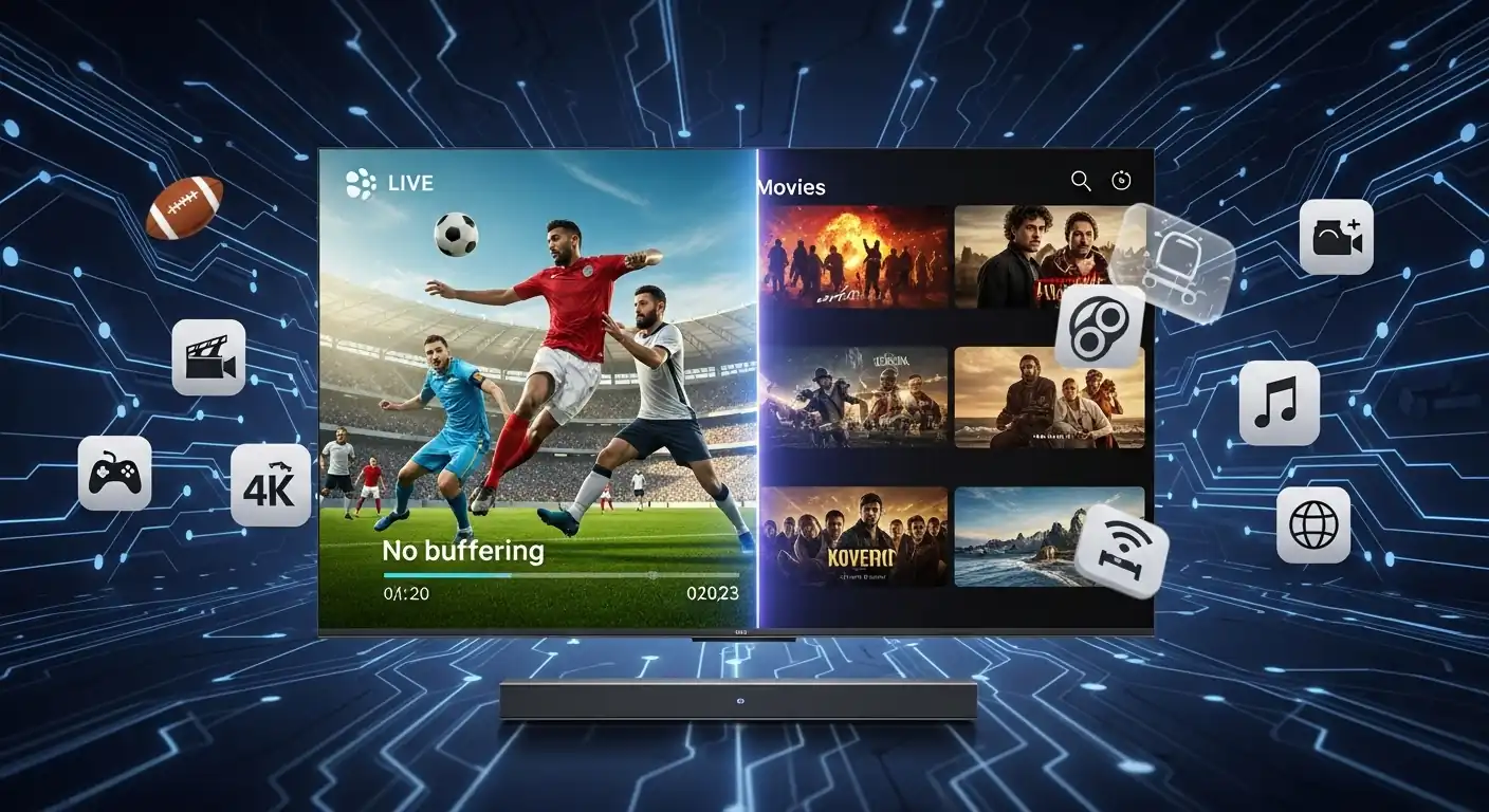 أفضل اشتراك IPTV بدون تقطيع لمشاهدة المباريات والأفلام بجودة عالية 2025