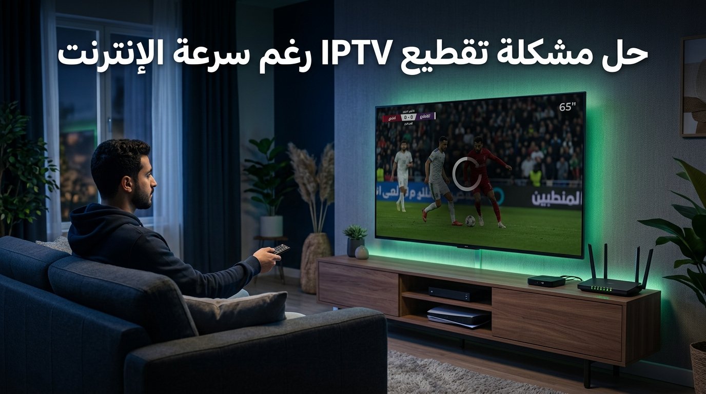 حل مشكلة تقطيع IPTV رغم سرعة الإنترنت وتحسين استقرار البث.